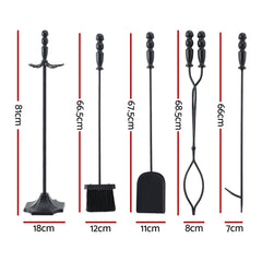 Grillz Fire Pit Tool Set 5 PCS