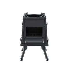 Grillz Fire Pit BBQ Portable Outdoor Fireplace Metal Camping Stove for Boiling Water, BBQ, Picnics