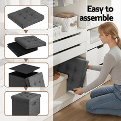 Artiss Storage Ottoman Rest Foot Stool Foldable