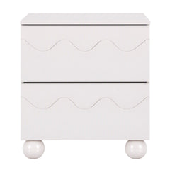 Artiss Bedside Table Nightstand 2 Drawers Storage Side Cabinet Beige