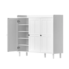 Artiss Shoe Rack Cabinet Storage Cupboard Adjustable Shelf White