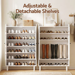 Artiss Shoe Rack Cabinet Storage Cupboard 3 Adjustable Shelves White