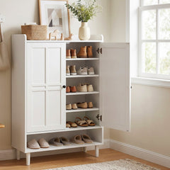 Artiss Shoe Rack Cabinet Storage Cupboard 3 Adjustable Shelves White