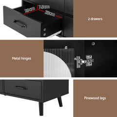 Artiss Buffet Sideboard Double Doors - Black