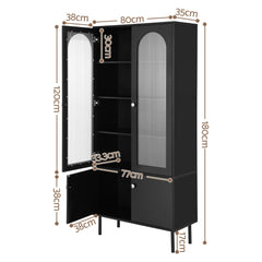 Artiss Buffet Sideboard Cupboard Cabinet Black