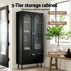 Artiss Buffet Sideboard Cupboard Cabinet Black