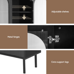 Artiss Buffet Sideboard Cupboard Cabinet Black