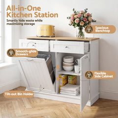 Artiss Buffet Sideboard Cabinet Kitchen Tilt Out Bin Holder Storage Cupboard
