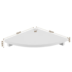 Artiss 4pc Corner Floating Wall Shelf Wall Mounted Display Rack Round Edge White