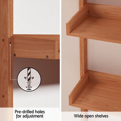 Artiss Bookshelf Floating Shelf CAPIZ Oak