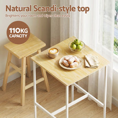 Artiss Bar Table Counter Height Kitchen High Dining Desk Pub 60x92cm Modern Pine