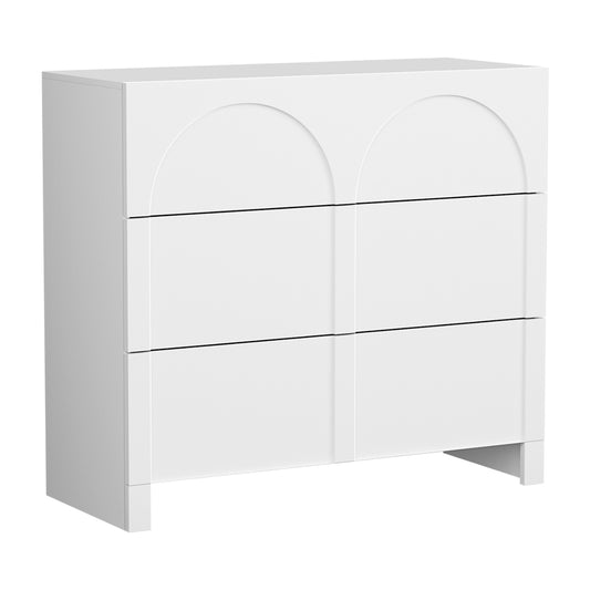 Artiss 3 Chest of Drawers Lowboy Dresser Cabinet White