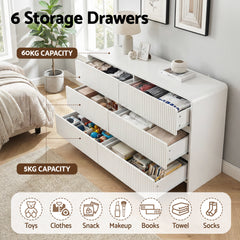 Artiss 6 Chest of Drawers Dresser Cabinet White