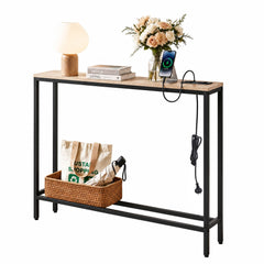 Artiss Console Table Entryway Hallway Display Desk Charging Station Wood