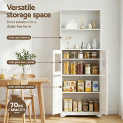 Artiss 2x Buffet Sideboard Cabinet Pantry Kitchen Bathroom Storage Cupboard