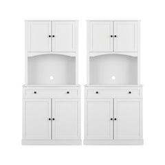 Artiss 2x Buffet Sideboard Hutch Pantry Cabinet Kitchen Storage BEINI White