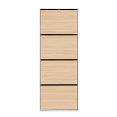 Artiss Shoe Rack Cabinet 24 Pairs Adjustable Shelf Pine