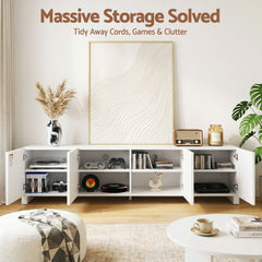Artiss TV Unit Entertainment Unit Storage Cabinet Adjustable Shelf 180cm White