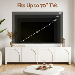 Artiss TV Unit Entertainment Unit Storage Cabinet Adjustable Shelf 180cm White
