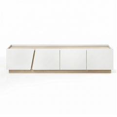 Artiss 180cm TV Unit Storage Cabinet Living Room Grayish white & Walnut
