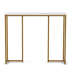 Artiss Console Table Marble Effect White&Gold