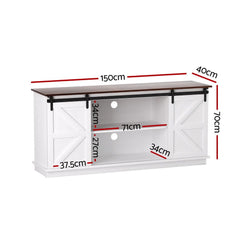 Artiss Buffet Sideboard Storage Cabinet Kitchen Cupboard Sliding Doors White