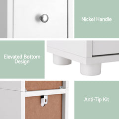 Artiss Bathroom Storage Cabinet 180cm Tall Slim Floor Cupboard Toilet Narrow Linen Tower