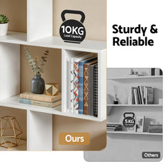Artiss Floating Wall Shelf Bookshelf 3-Tier Display Storage Organiser White