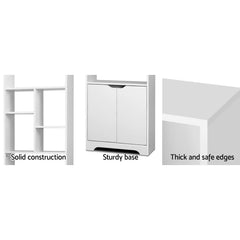 Artiss Bookshelf with Cabinet - GINA White