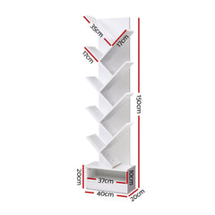 Artiss Tree Bookshelf 9 Tiers - ECHO White