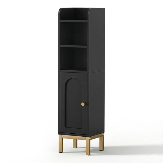 Artiss 2X Bathroom Storage Cabinet Floor Organizer Toilet Corner Adjustable Black