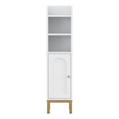 Artiss 2X Bathroom Storage Cabinet Floor Organizer Toilet Corner Adjustable Shelf with Door White