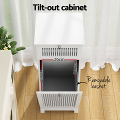 Artiss 2X Laundry Hamper Cabinet Bathroom Storage White Rattan