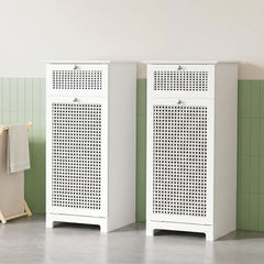 Artiss 2X Laundry Hamper Cabinet Bathroom Storage White Rattan