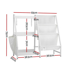 Keezi 3-Tier Kids Bookshelf Bookcase Children Toy Storage Organizer Rack Display Shelf