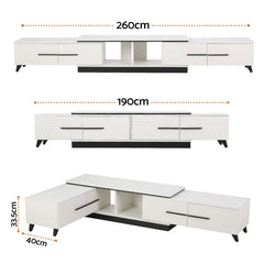 Artiss Extendable TV Cabinet Entertainment Unit Stand White