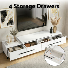 Artiss Extendable TV Cabinet Entertainment Unit Stand White