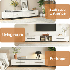 Artiss Extendable TV Cabinet Entertainment Unit Stand White