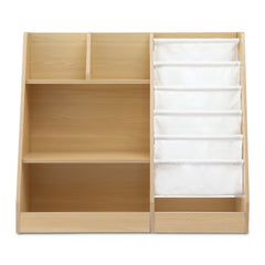 Keezi Kids Bookshelf Wood Bookcase Children Storage Rack Display Shelves Holder