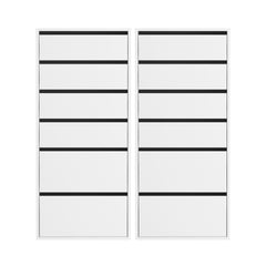 Artiss 2x Chest of 6 Drawers Dresser Tallboy White