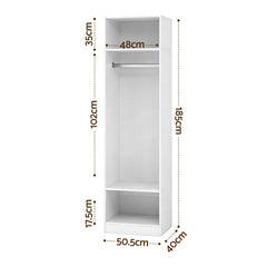 Artiss Wardrobe Clothes Closet Storage Organizer Shelf White