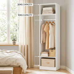 Artiss Wardrobe Clothes Closet Storage Organizer Shelf White