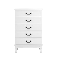 Artiss 5 Chest of Drawers - KUBI White