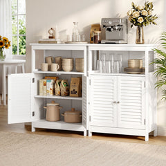 Artiss 2x Buffet Sideboard Cabinet Server Cupboard Kitchen Bathroom Storage IVOR