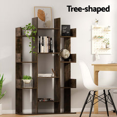 Artiss Tree-Shaped Bookshelf ROMI Walnut