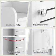 Artiss 2x Bathroom Storage Cabinet 3-Tier Toilet Paper Holder Organizer White