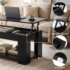 Artiss TV Unit & Coffee Table Set Storage Cabinet Black