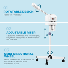 Alston Professional Facial Steamer Humidifier Skin Care Beauty Spa Home Salon Machine Adjustable CE Approved AU Stock