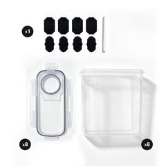8 Pack Filament Storage Box Stackable Airtight Moisture Resistant Containers with Labels for PLA PETG TPU Spools Protection Portable Filaments Dryer