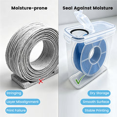 8 Pack Filament Storage Box Stackable Airtight Moisture Resistant Containers with Labels for PLA PETG TPU Spools Protection Portable Filaments Dryer